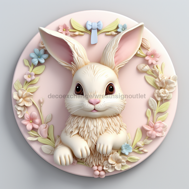 Easter Sign, 3D Bunny Look, DCO-12851, Sign For Wreath, 10